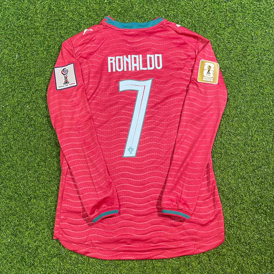 Cristiano Ronaldo Portugal 2026 Red Home New Season Long Sleeve Football Jersey