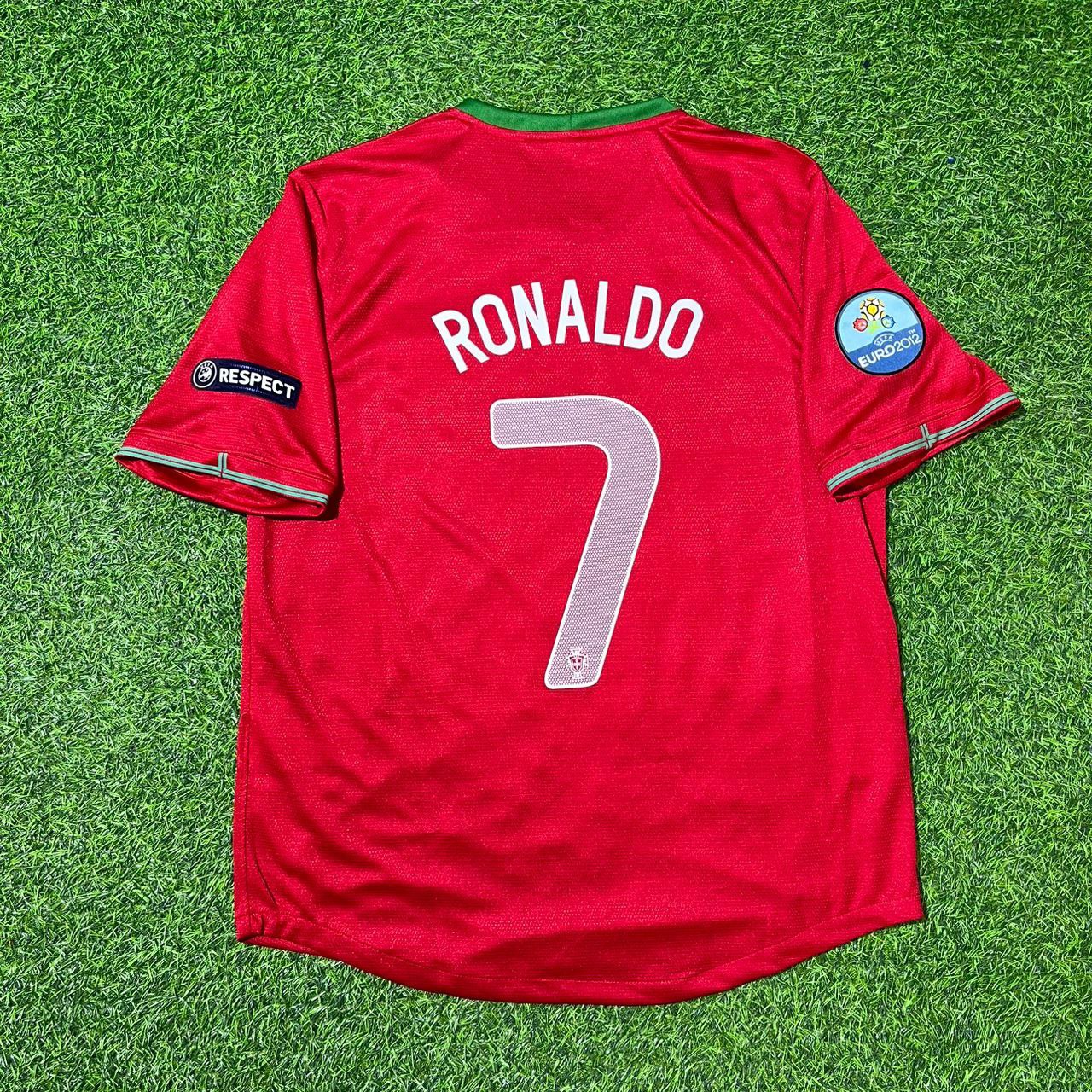 Cristiano Ronaldo Portugal Euro 2012 Red Retro Football Jersey Kit