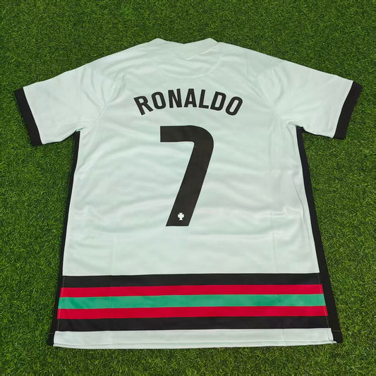 Cristiano Ronaldo Portugal EURO 2020 Retro Away Football Jersey