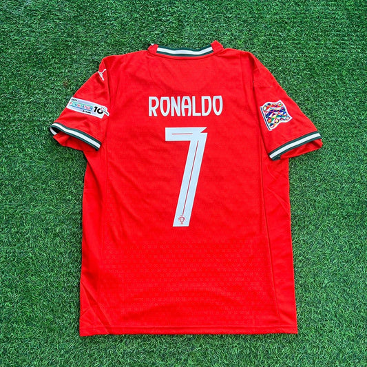 Cristiano Ronaldo Portugal UEFA Nations League Winner Red Jersey Trikot Maillot Soccer Shirt