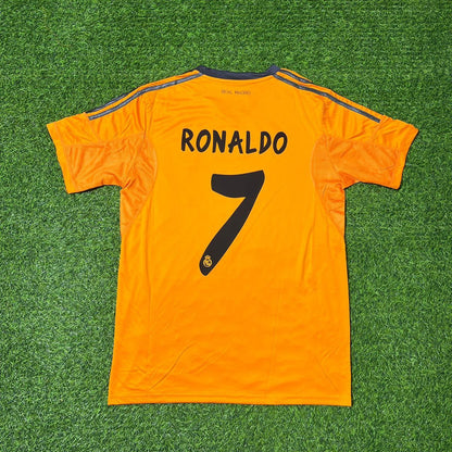 Cristiano Ronaldo Real Madrid 2013-2014 Orange Soccer Jersey Kit Trikot Soccer Shirt