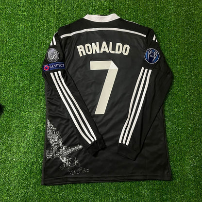 Cristiano Ronaldo Real Madrid 2015 Dragon Black Retro Jersey Soccer Shirt Trikot