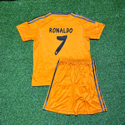 Cristiano Ronaldo Real Orange Kids Football Jersey Kit