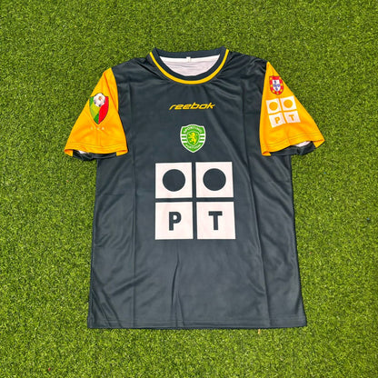 Cristiano Ronaldo Sporting CP Debut Black Orange Retro Football Jersey