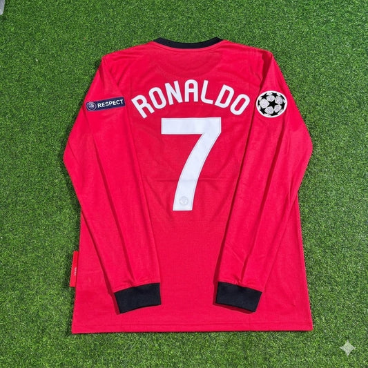 Cristiano Ronaldo #7 Manchester United Retro Long Sleeve Football Jersey