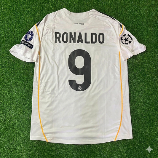 Cristiano Ronaldo Real Madrid 2009 2010 Retro Jersey Soccer Shirt Trikot