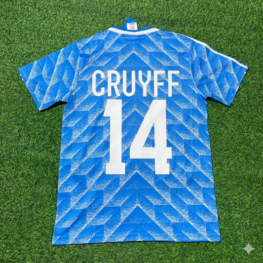 Johan Cruyff Netherlands Blue Retro Football Jersey Kit