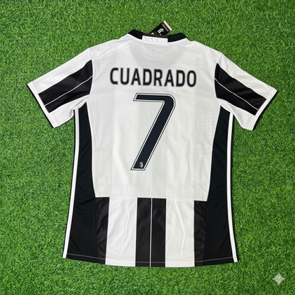 Juan Cuadrado Juventus 2016/17 Home Retro Football Jersey Kit