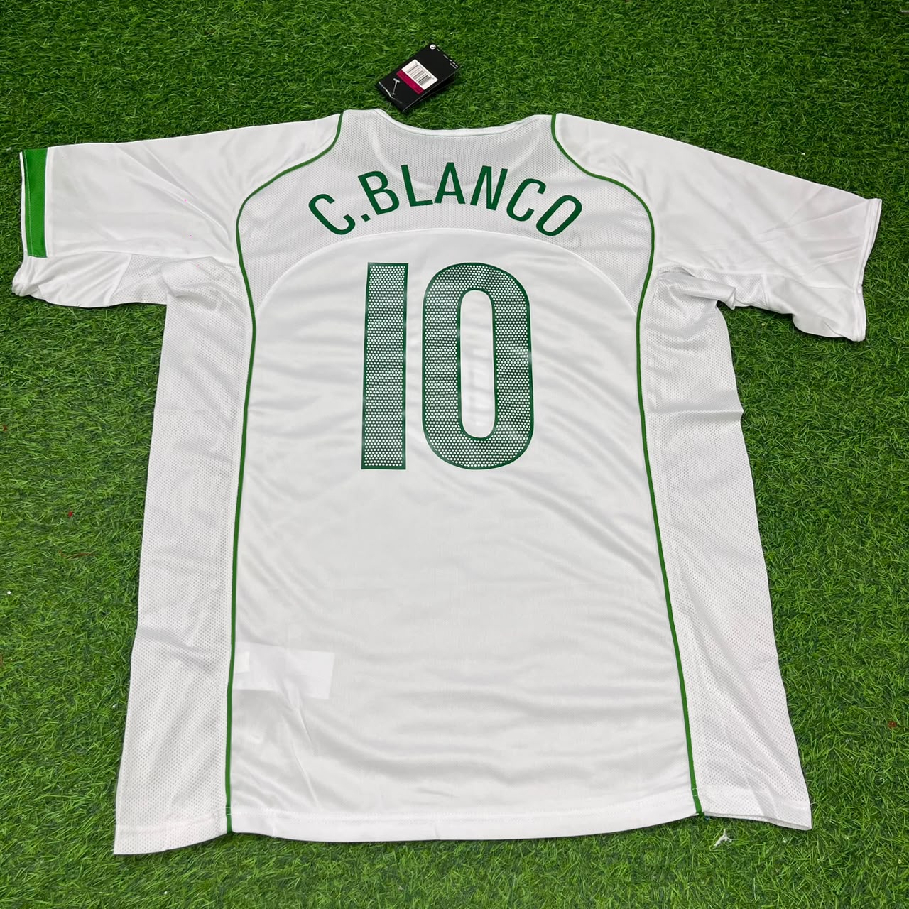 Cuauhtémoc Blanco Mexico 1998 Season Away White Retro Jersey Trikot Soccer Shirt