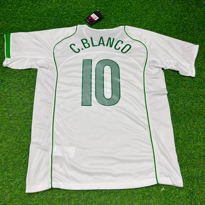 Cuauhtémoc Blanco Mexico 1998 Season Away White Retro Jersey Trikot Soccer Shirt