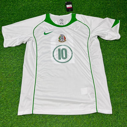 Cuauhtémoc Blanco Mexico 1998 Season Away White Retro Jersey Trikot Soccer Shirt