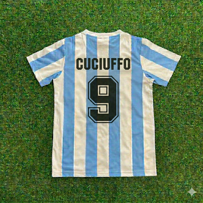 José Luis Cuciuffo 9- Argentina 1986 Home Retro Football Jersey Kit