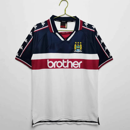 Manchester City 1997 Retro-Trikot des Brudersponsors, blau