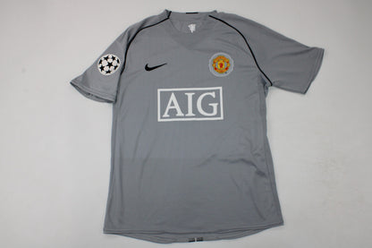 Cristiano Ronaldo Manchester United 2007 2008 Graues Retro-Trikot Trikot Maillot Fußballshirt
