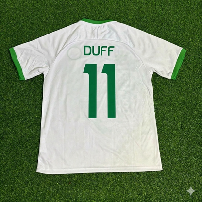 Damien Duff 11- Ireland Vintage Special Edition White Football Jersey Kit