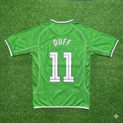 Damien Duff Ireland 2000/2002 Retro Green Football Jersey