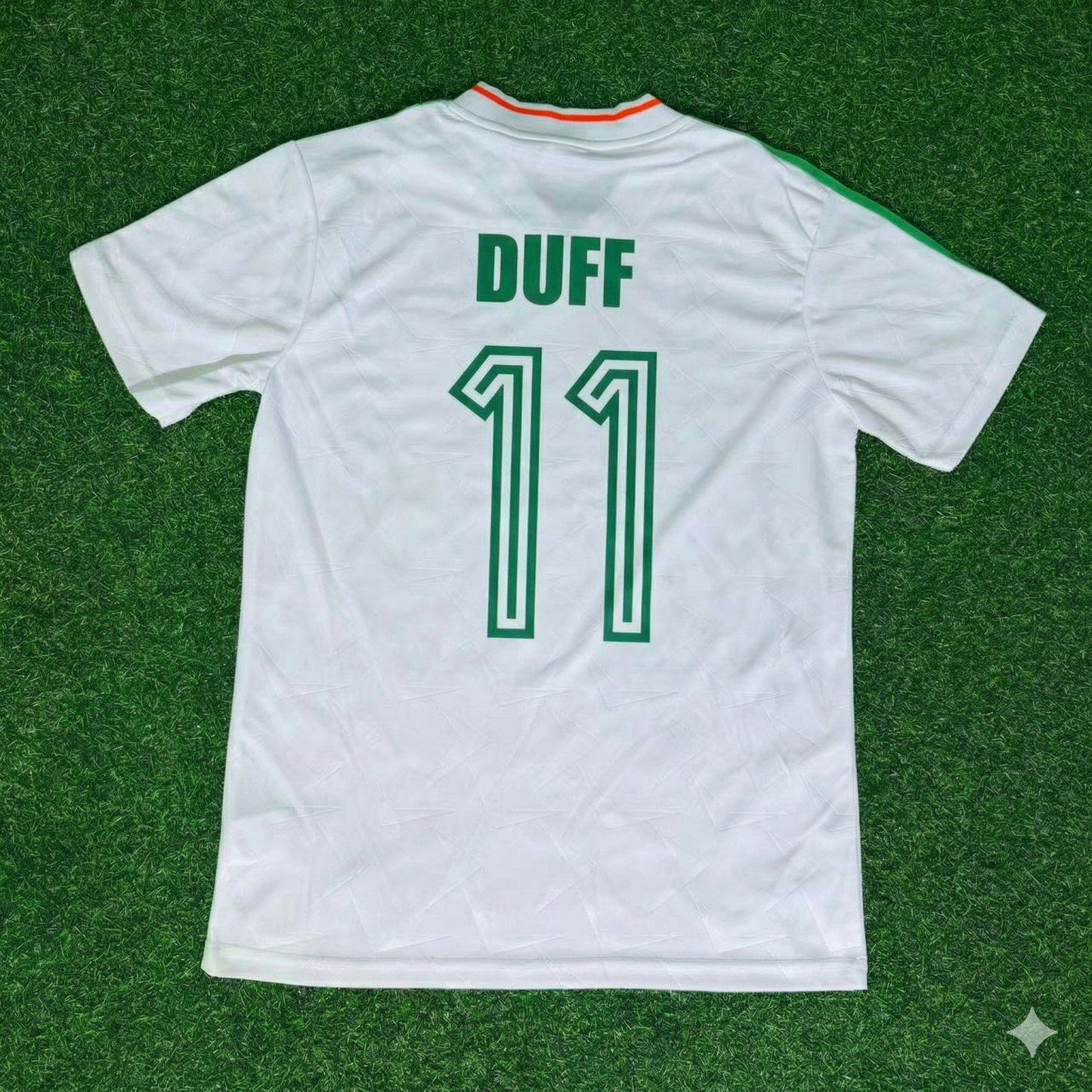 Damien Duff Ireland White Legendary Anniversary Retro Football Jersey Kit