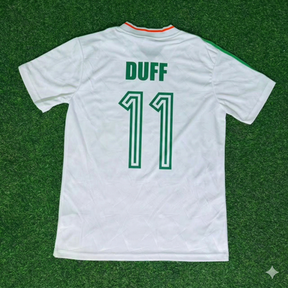 Damien Duff Ireland White Legendary Anniversary Retro Football Jersey Kit