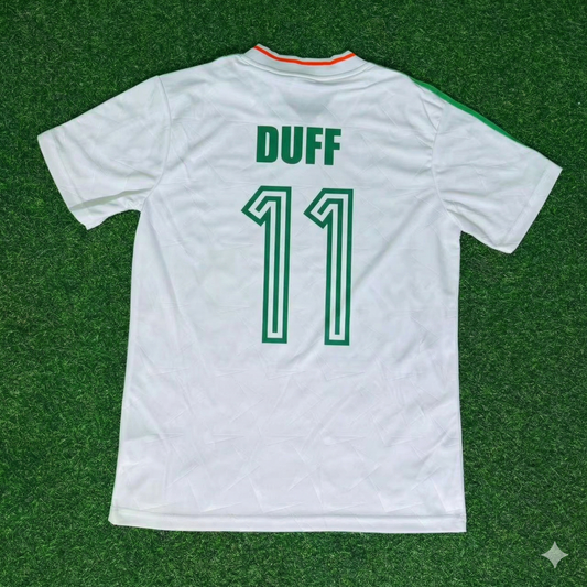 Damien Duff Ireland White Legendary Anniversary Retro Football Jersey Kit
