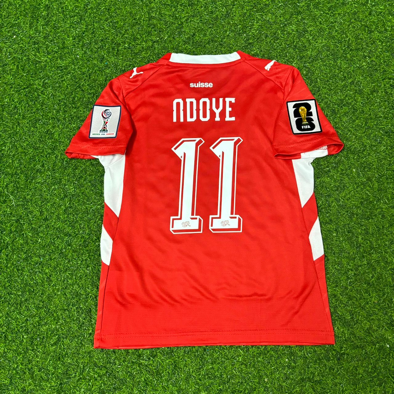 Dan Ndoye #17 Switzerland 2026 World Cup Kids Football Jersey