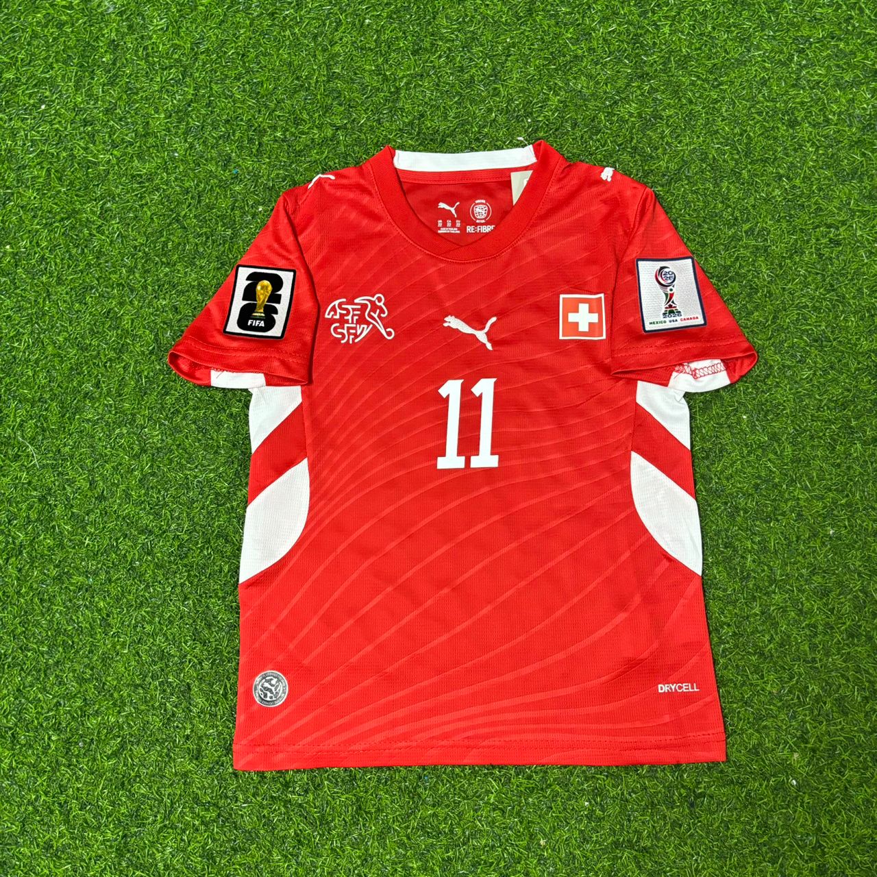 Dan Ndoye #17 Switzerland 2026 World Cup Kids Football Jersey