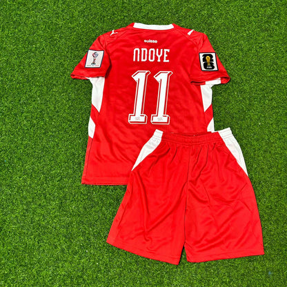Dan Ndoye #17 Switzerland 2026 World Cup Kids Football Jersey