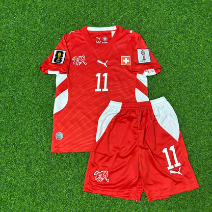 Dan Ndoye #17 Switzerland 2026 World Cup Kids Football Jersey