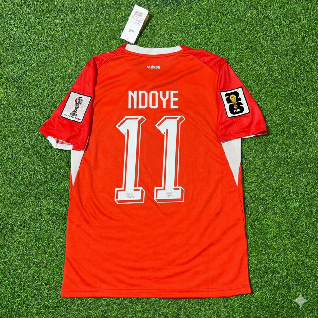 Dan Ndoye 17- Switzerland 2026 World Cup Kit Jersey Trikot Maillot