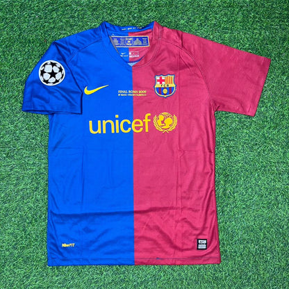 Daniel Alves Barcelona 2009 Roma Final Retro Jersey Trikot Maillot Soccer Shirt