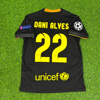 Dani Alves #22 Barcelona 2013-2014 Black Retro Football Jersey