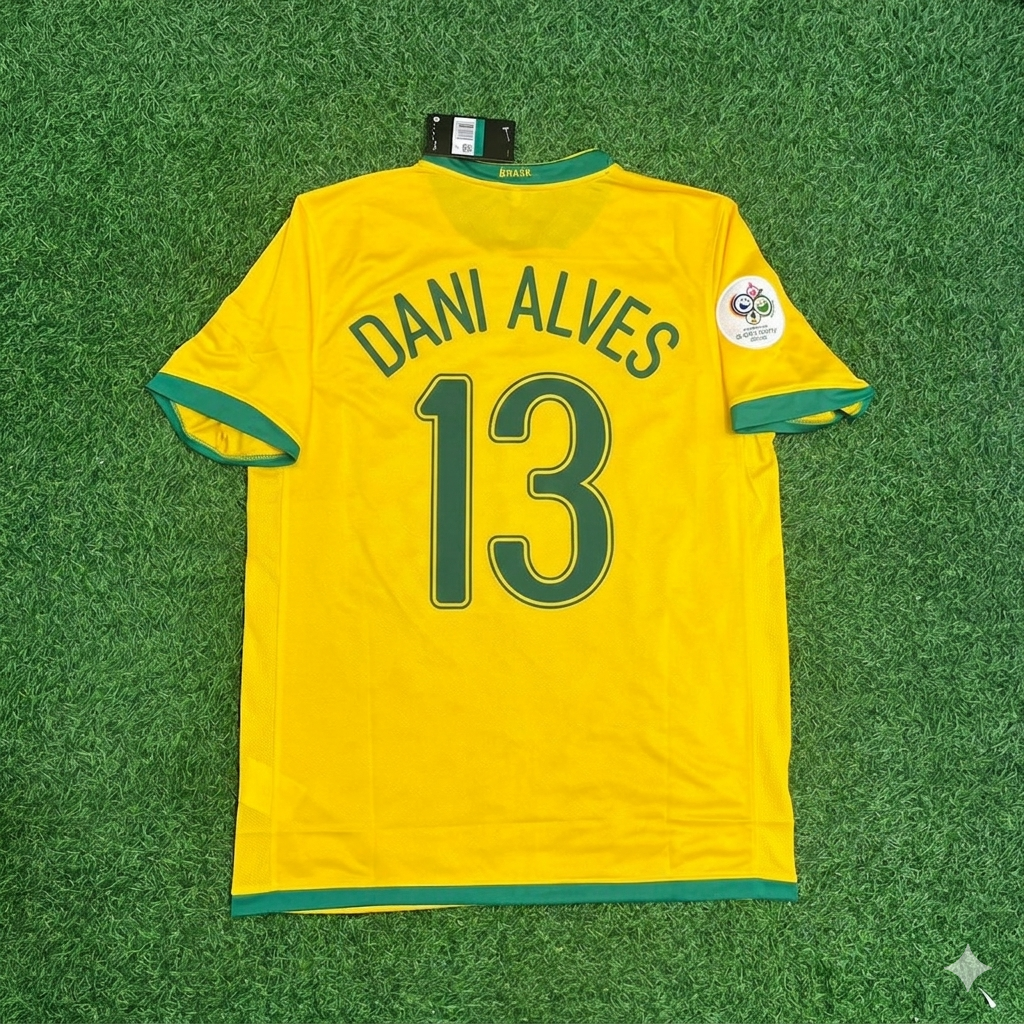 Dani Alves #13 Brazil 2006 World Cup Jersey Trikot