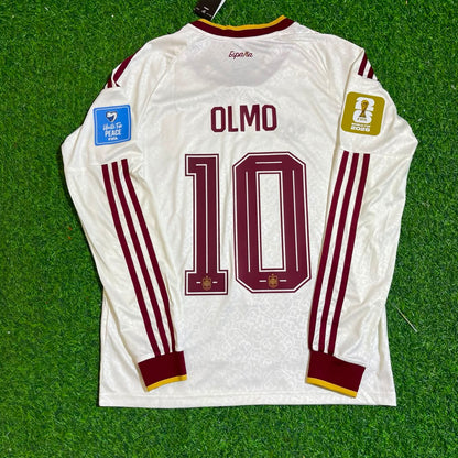 Dani Olmo #10 Spain 2026 World Cup Away Long Sleeve Jersey Trikot Maillot