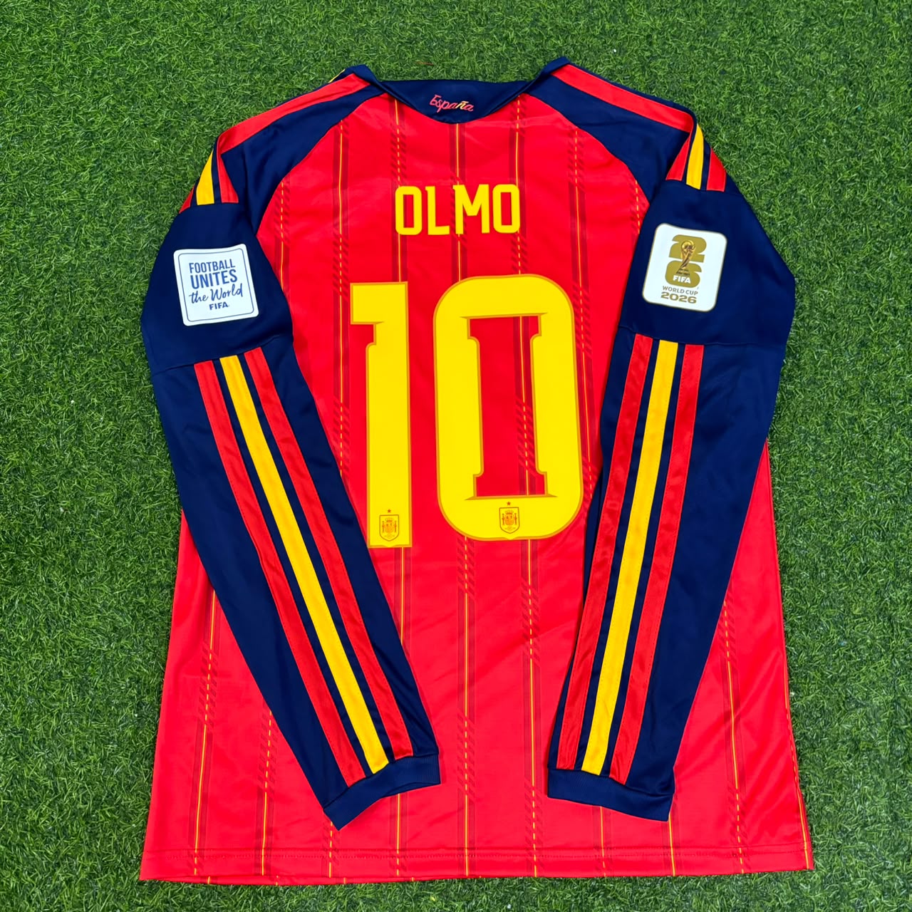 Dani Olmo #10 Spanien WM 2026 Heim Langarm Trikot