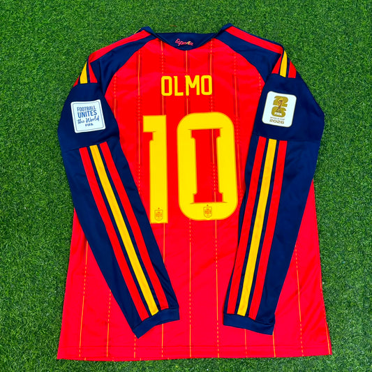 Dani Olmo #10 Spain 2026 World Cup Home Long Sleeve Jersey Trikot Maillot