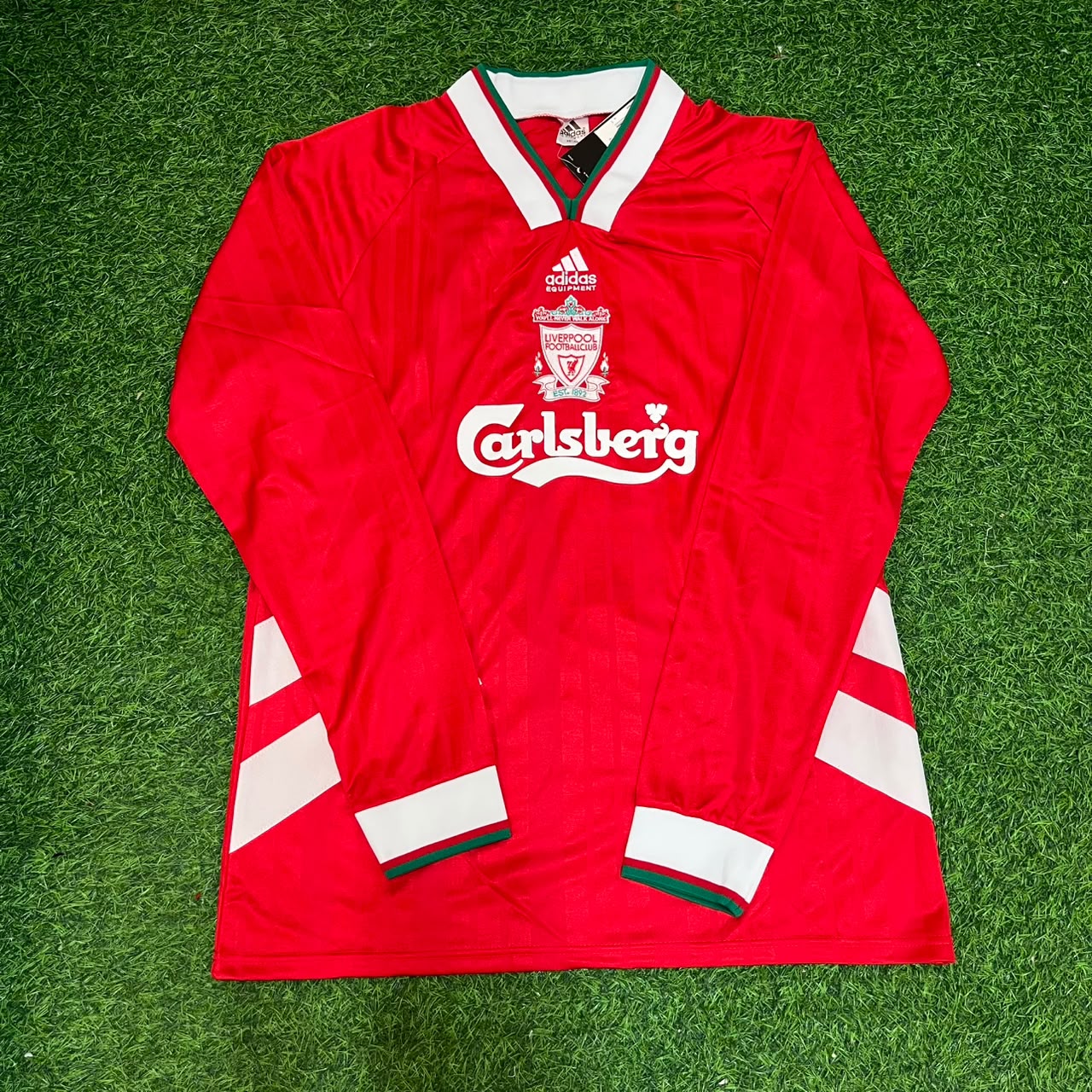 Daniel Agger Liverpool 1993/1995 Home Long Sleeve Retro Kit Jersey Trikot Maillot