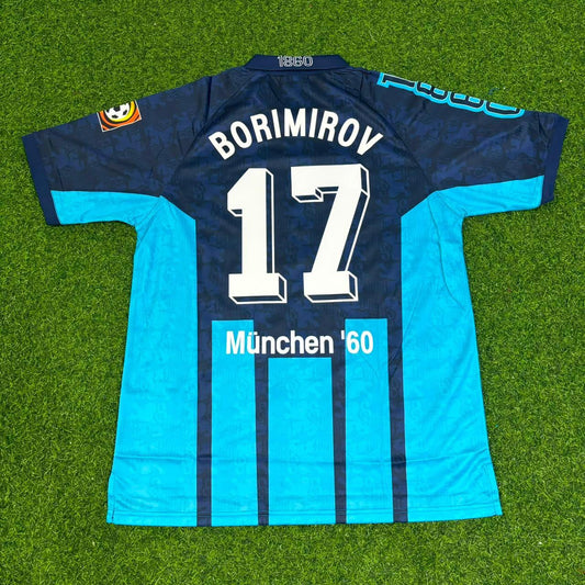 Daniel Borimirov TSV 1860 München Blaues Heim Retro Fußballtrikot
