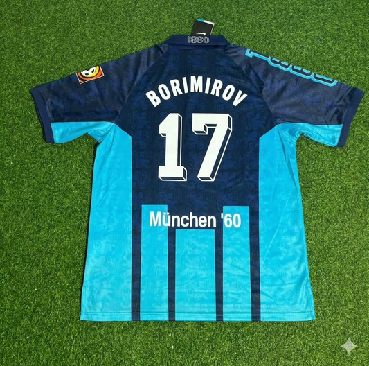 Daniel Borimirov TSV 1860 München Blaues Heim Retro Fußballtrikot