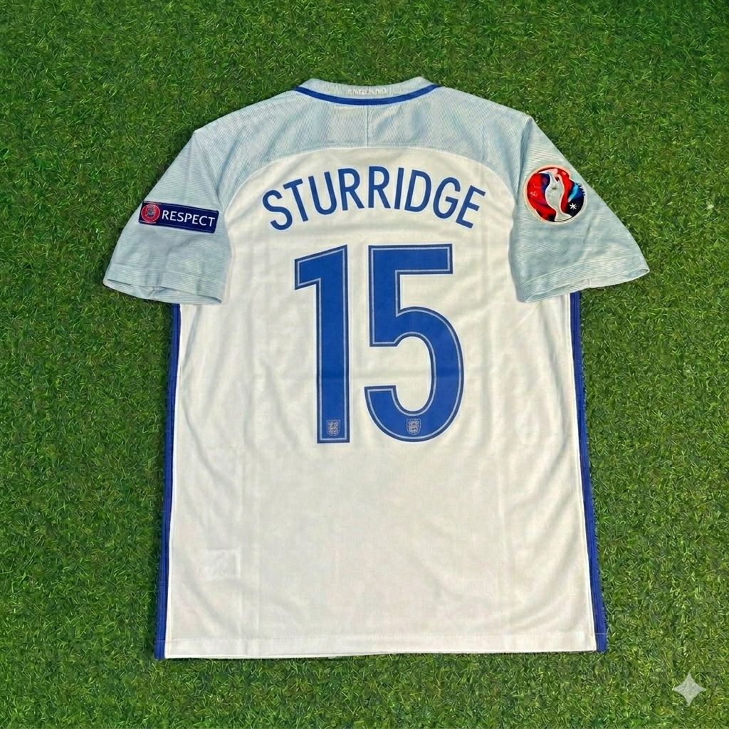 Daniel Sturridge #15 England Euro 2016 Home Retro Jersey