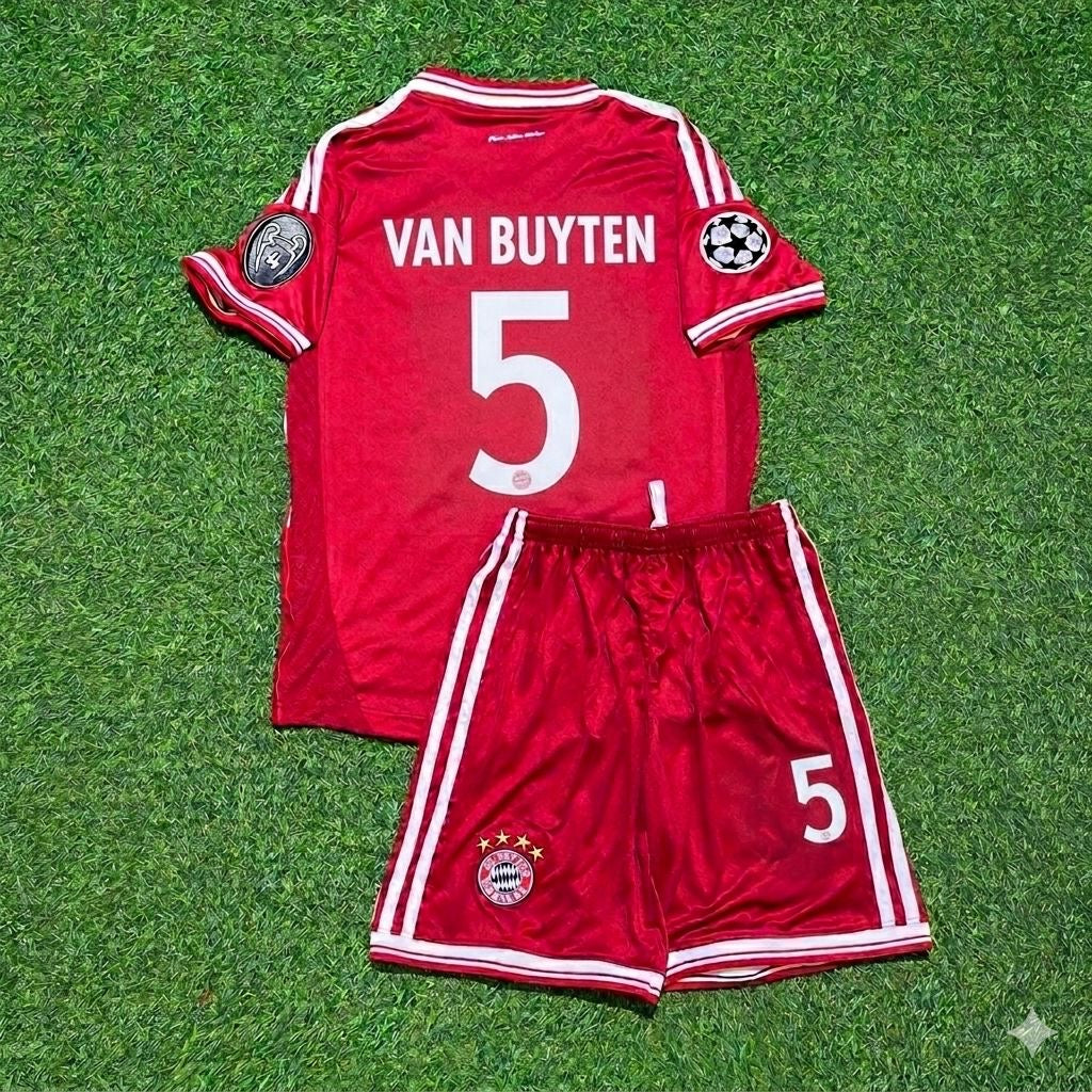 Daniel Van Buyten #5 FC Bayern München 2013 Champions League Finale Retro Trikot für Kinder