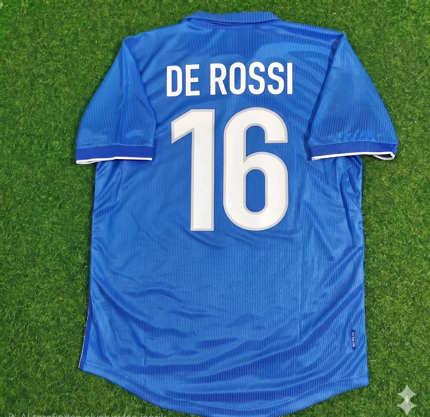 Daniele De Rossi Italy Home Blue Retro Football Jersey