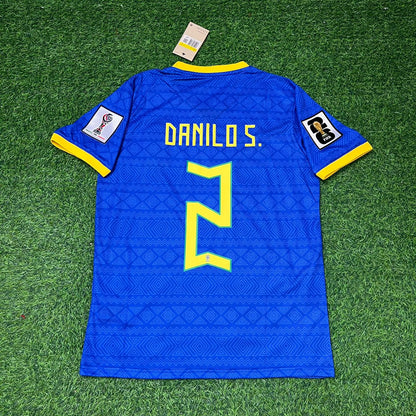 Danilo #2 Brazil 2026 World Cup Blue Football Jersey