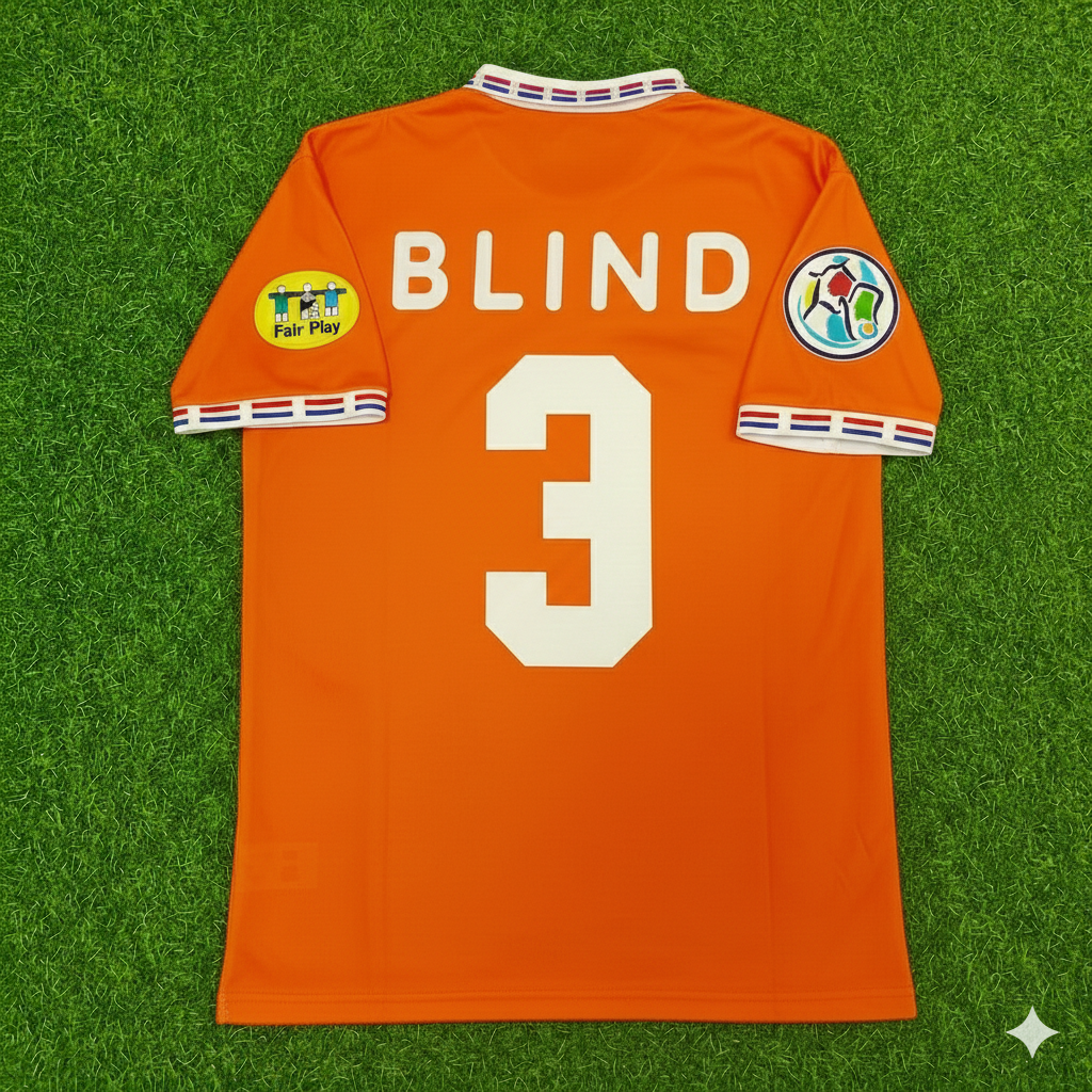Danny Blind Netherlands EURO 1996 Home Retro Football Jersey