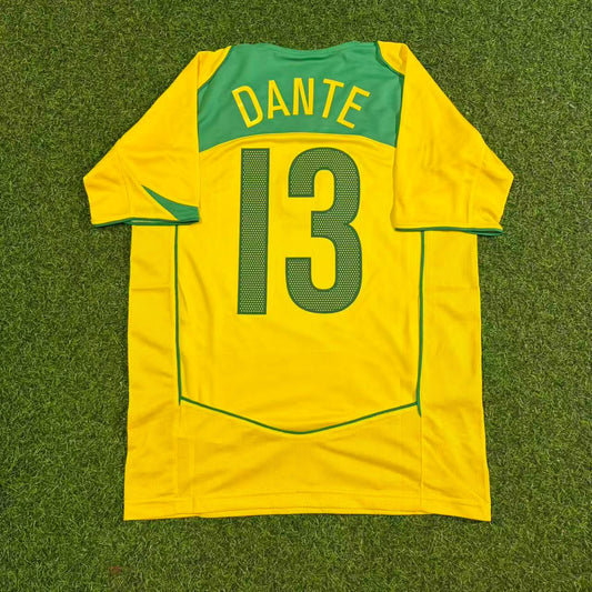 Dante 13– Brazil Retro Kit Jersey – | Trikot | Maillot Soccer Shirt