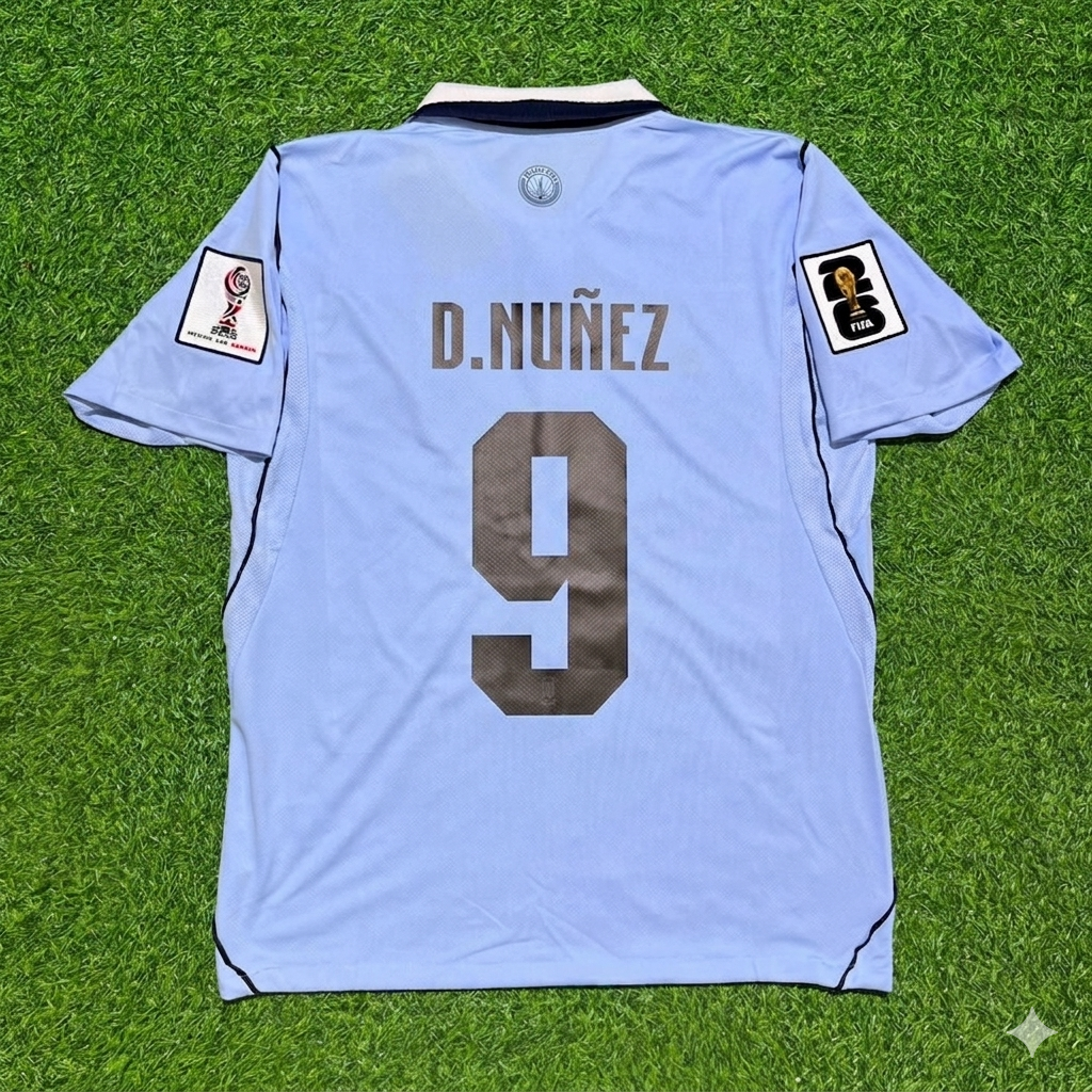 Darwin Núñez #9 Uruguay 2026 World Cup Home Sky Blue Jersey