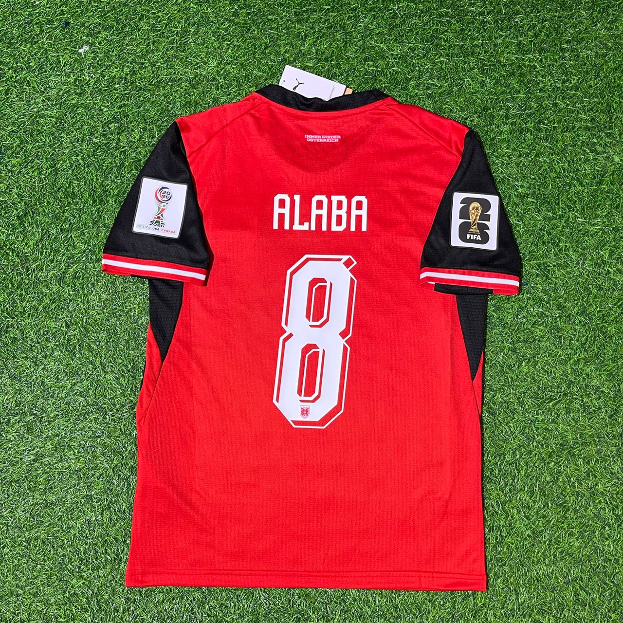 David Alaba 8- Austria 2026 World Cup Kit Jersey Trikot Maillot