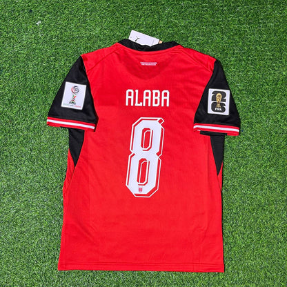 David Alaba 8- Austria 2026 World Cup Kit Jersey Trikot Maillot