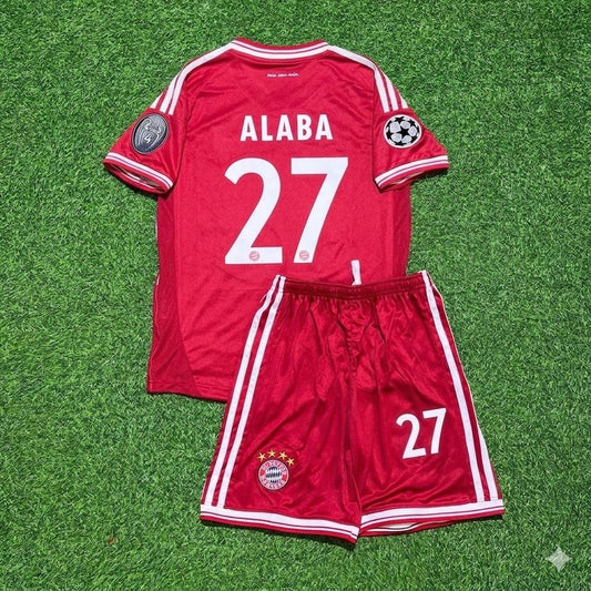 David Alaba #27 Bayern Munich 2013 Champions League Final Kids Retro Kit