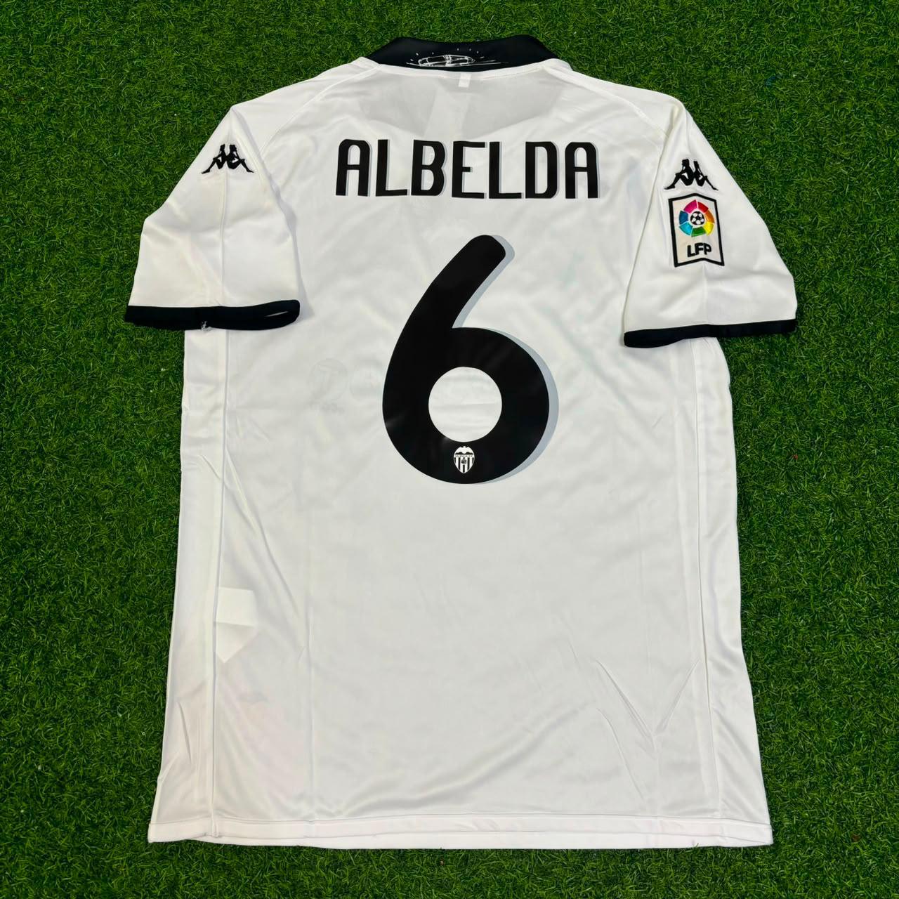 David Albelda #6 Valencia White Retro Football Jersey