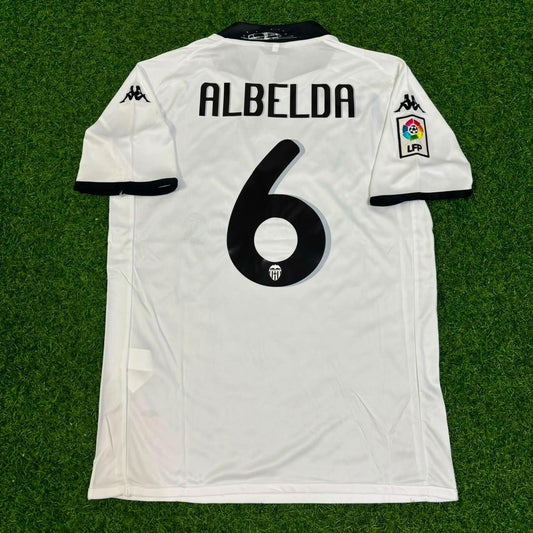 David Albelda #6 Valencia White Retro Football Jersey