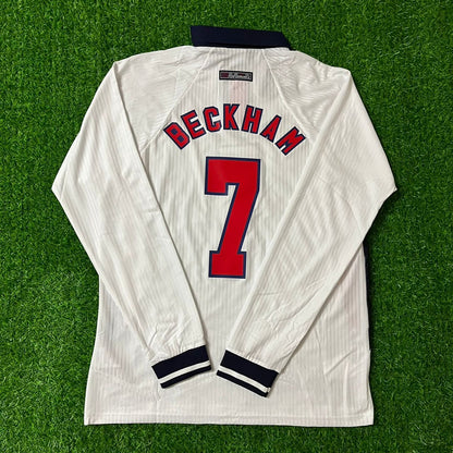 David Beckham 1998 World Cup Long Sleeve Retro Jersey